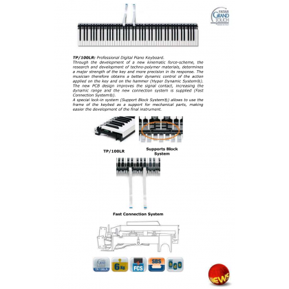 Flykeys FGP110 88-key Digital Electric Grand Piano (FGP-110 / FGP 110) - White