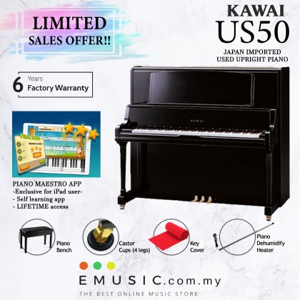 *RENT TO OWN* LIMITED OFFER Kawai US-50 Used Acoustic Upright Piano Japan Imported Local Refurbish Recon Piano (US50 / US 50)