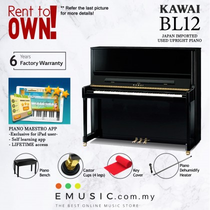 *RENT TO OWN* LIMITED OFFER Kawai BL12 Used Acoustic Upright Piano Japan Imported Local Refurbish Recon Piano (BL-12)