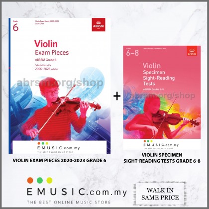 *BUNDLE PACKAGE* ABSRM Violin Exam Pieces 2020-2023 Grade 6 + Sight-Reading Grades 6-8