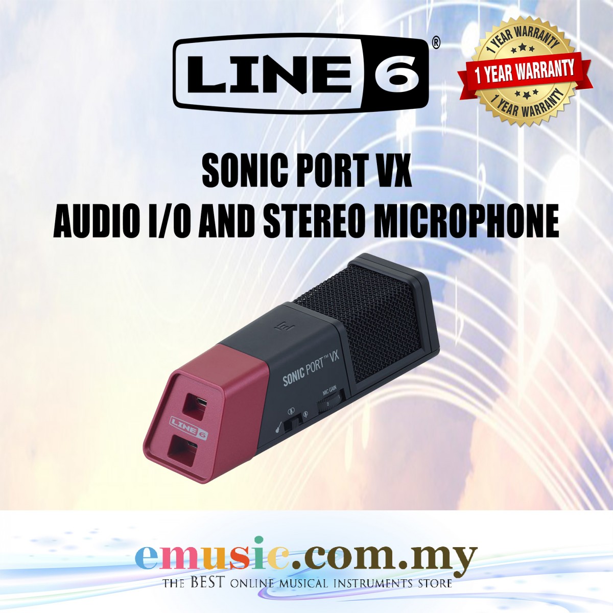 Line6 Sonic Port Vx Audio I O And Stereo Microphone Emusic
