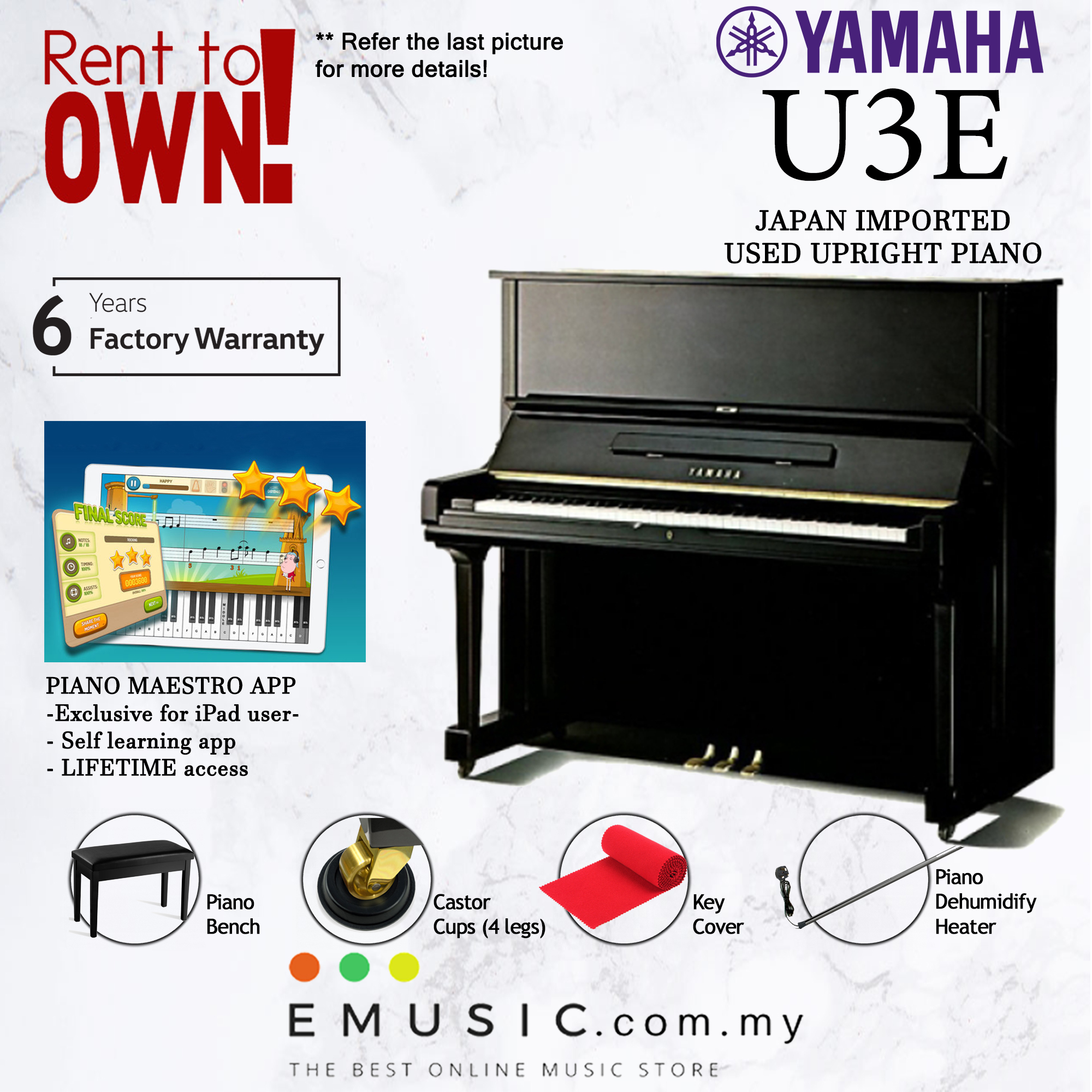 Piano rental sale price